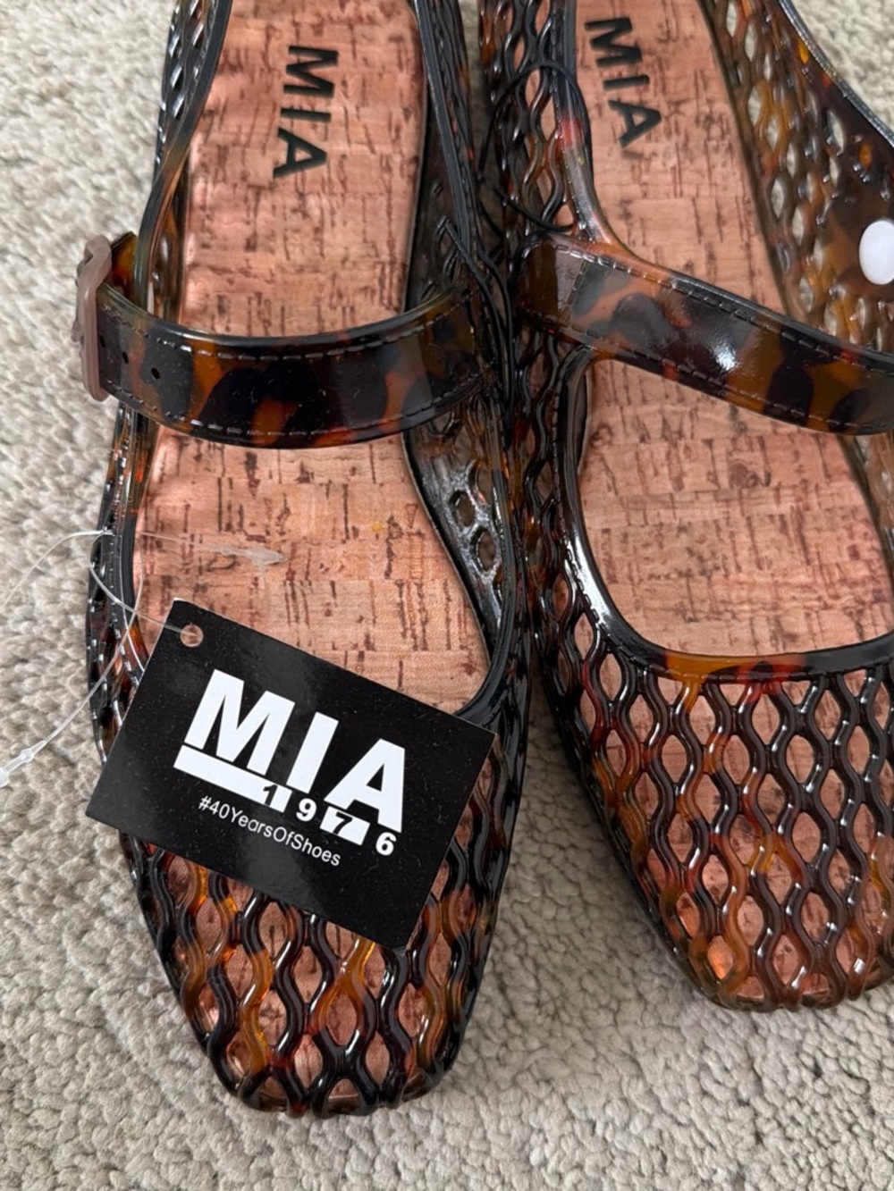 MIA Tortoiseshell Jelly Mary Jane Flats - Tortoise Brown - Picture 3 of 3